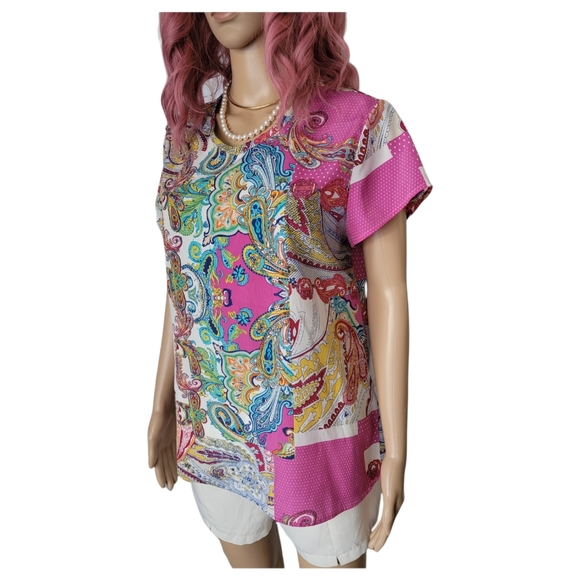 NORM THOMPSON BEAUTIFUL WOMEN'S BLOUSE SIZE SMALL Multicolored - Picture 9 of 17